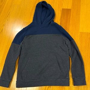 Navy and Gray Kids Fleece Hoodie Medium